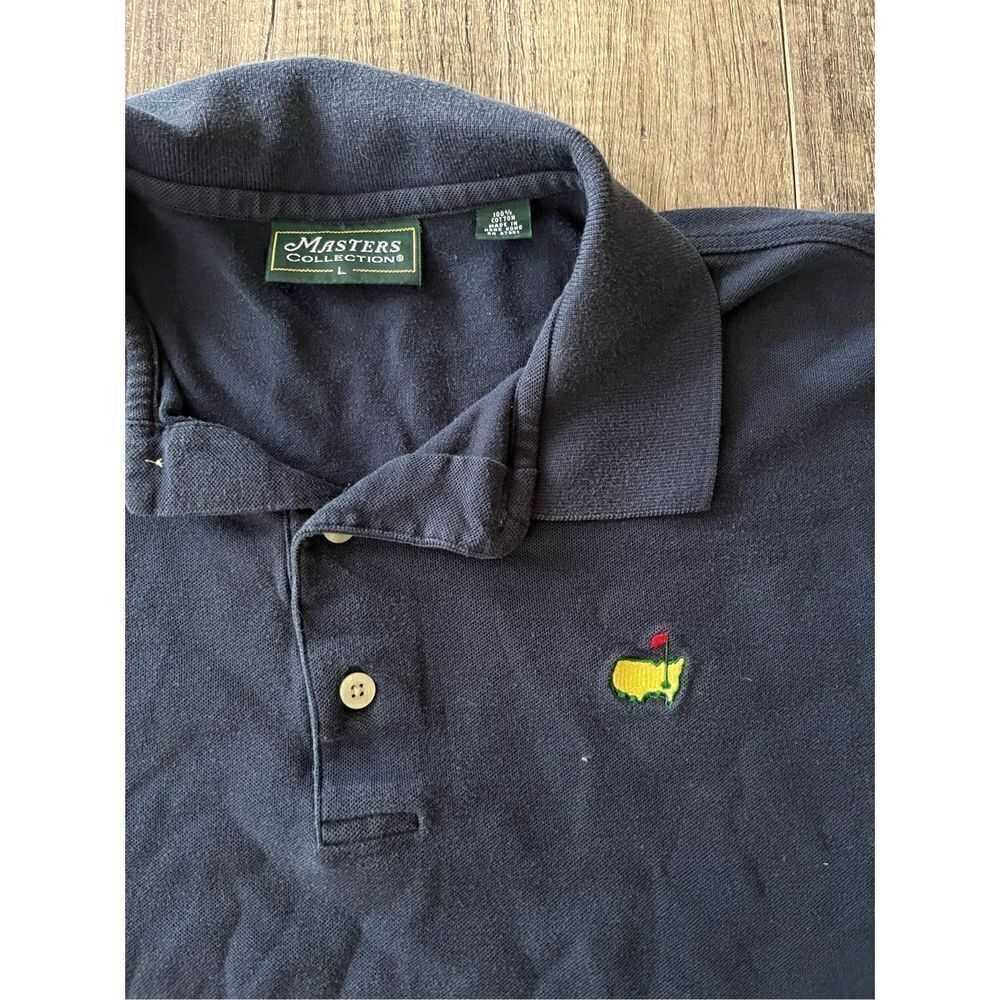 Master’s Collection Golf Polo Size Large Navy Blue Cotton